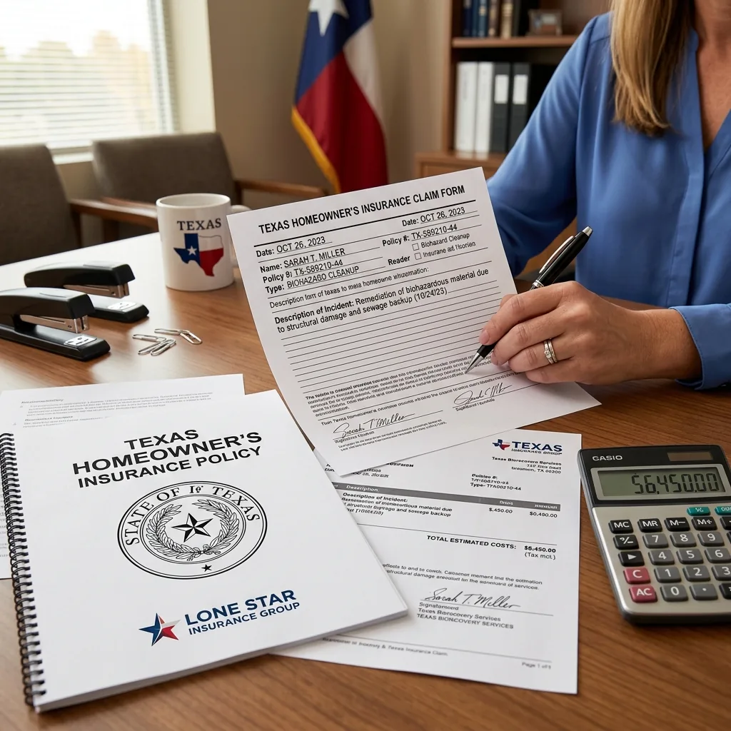 Home insurance coverage for biohazard cleanup in Texas